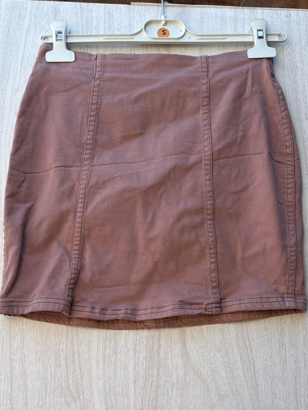 TILT Mauve-Brown Casual Mini Skirt